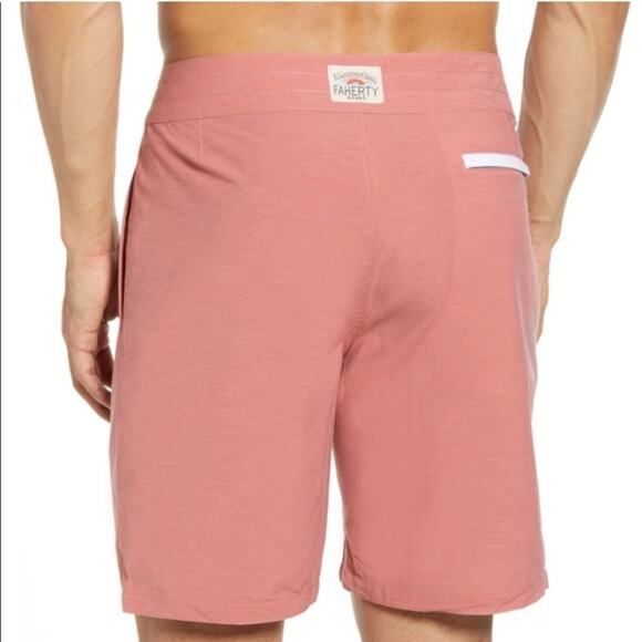 Faherty Toro Stripe Board Shorts in Venice Red sz 36 unlined - Picture 3 of 10